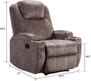 CANMOV manual ergonomic recliner with cup holder