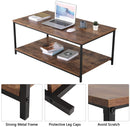Industrial coffee table with metal frame