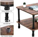 Industrial Coffee Table Cocktail Table with Steel Frame Legs