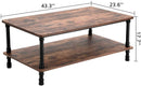 Industrial Coffee Table Cocktail Table with Steel Frame Legs