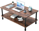 Industrial Coffee Table Cocktail Table with Steel Frame Legs